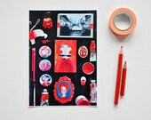 Red collection print