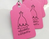 Bridal Shower Tags Wedding Gown - Set of 8 - Custom Colors Available - Bridal Shower Favor Tags Wedding Shower Tags Il_170x135
