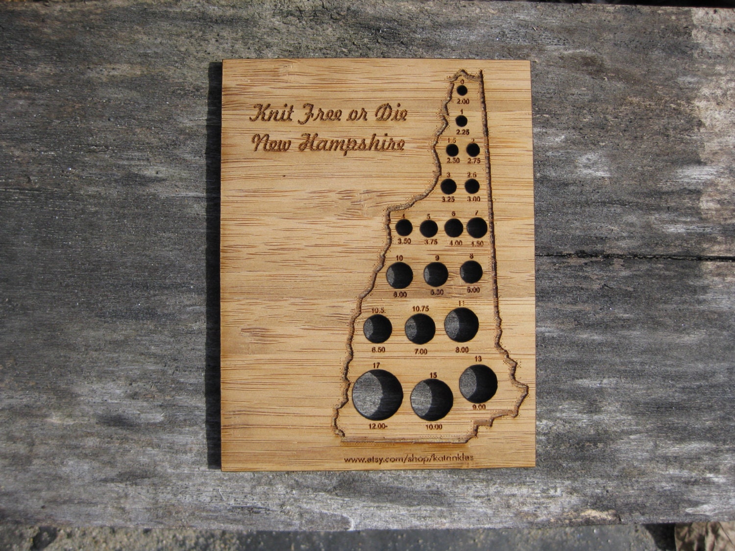 New Hampshire Knitting Needle Gauge