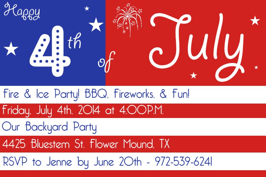 July 4th Invitation