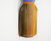 vintage 90s OMBRE striped straight DESIGNER skirt 4 small