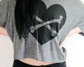 women's oversized burnout heart t-shirt sizes s, m, l