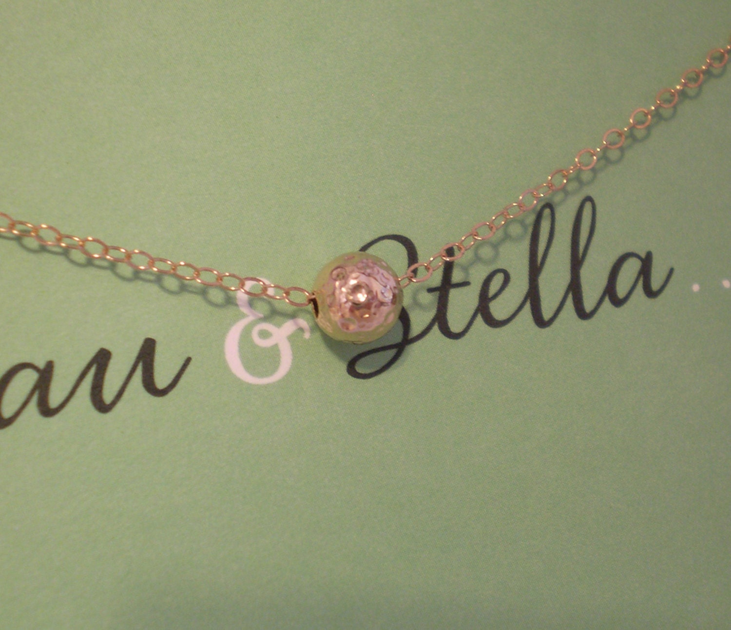 ROSE GOLD Filled Tiny Dot Necklace - Tiny Rose Gold Filled Hammered Dot on Delicate Rose Gold Filled Chain