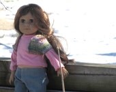 Little Something American girl Doll crochet shrug pattern - pdf file - top down fingering weight