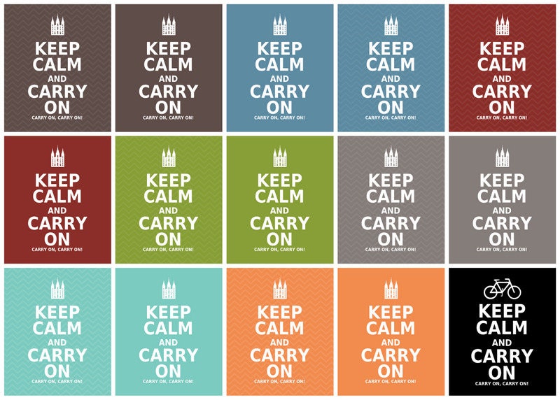 Keep Calm and Carry On, Carry On, Carry On - Subway Art - Instant Download