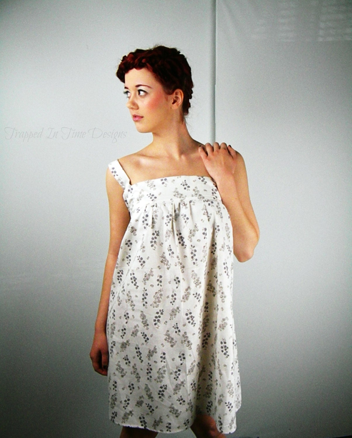 Tunic, Tunic Dress, Tunic, Floral Print Dress, White Tunic, Floral Mini Dress, Mini Dress