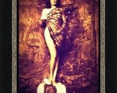 Ziegfeld Girl Nude with Butterfly Fan by Alfred Cheney Johnston circa 1925-  Tru Glicee Art Print - A ROSIE'S EXCLUSIVE