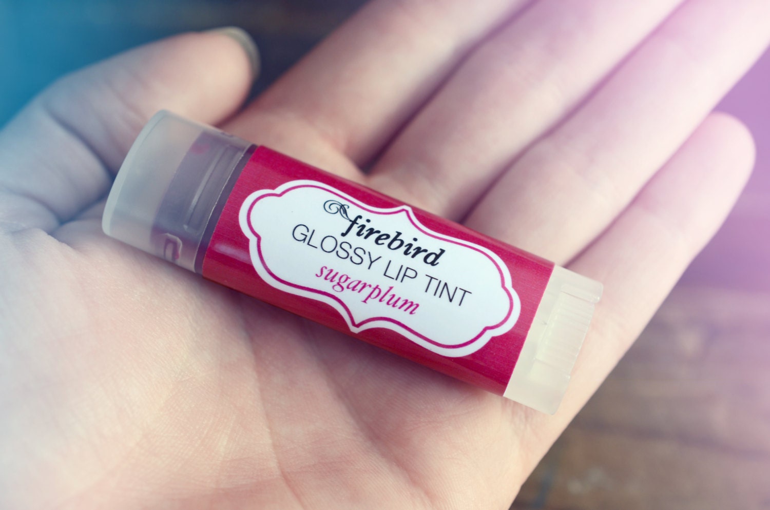 Sugarplum Glossy Lip Tint - Tinted Lip Balm - Berry Pink