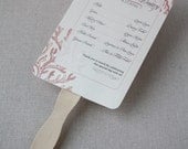 Wedding Ceremony Program Fans, Set of 40