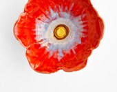 poppy prep bowl ceramic flower bowl red ice blue