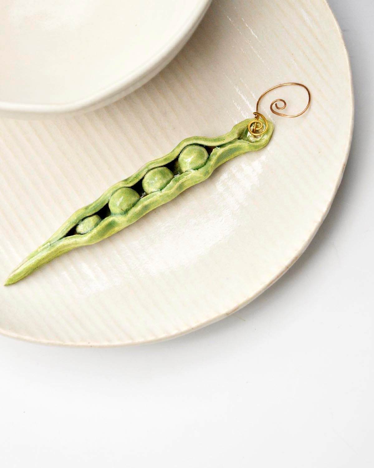 Pea Pod ornament handmade ornament Mothers Day Baby Shower