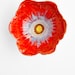 poppy prep bowl ceramic flower bowl red ice blue