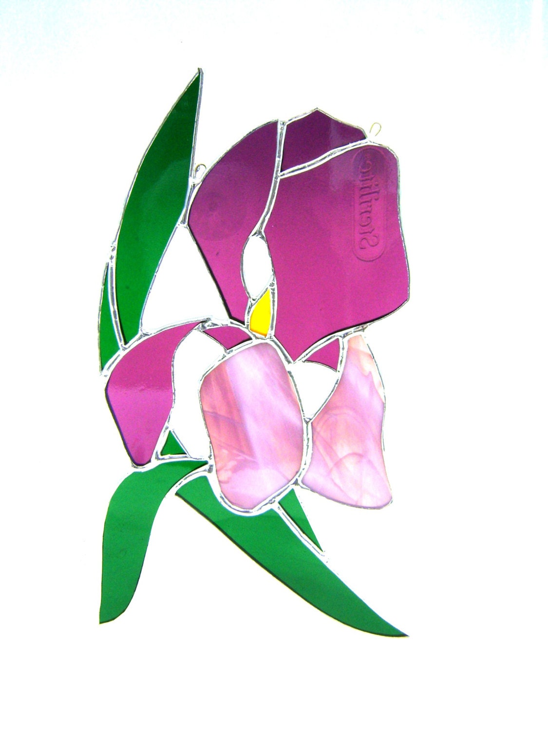 Iris Purple Flower Rainbow French Fleur-de-lis Stained Glass Flower Mothers Day Birthday Graduation Wedding Goddess Gifts Suncatchers