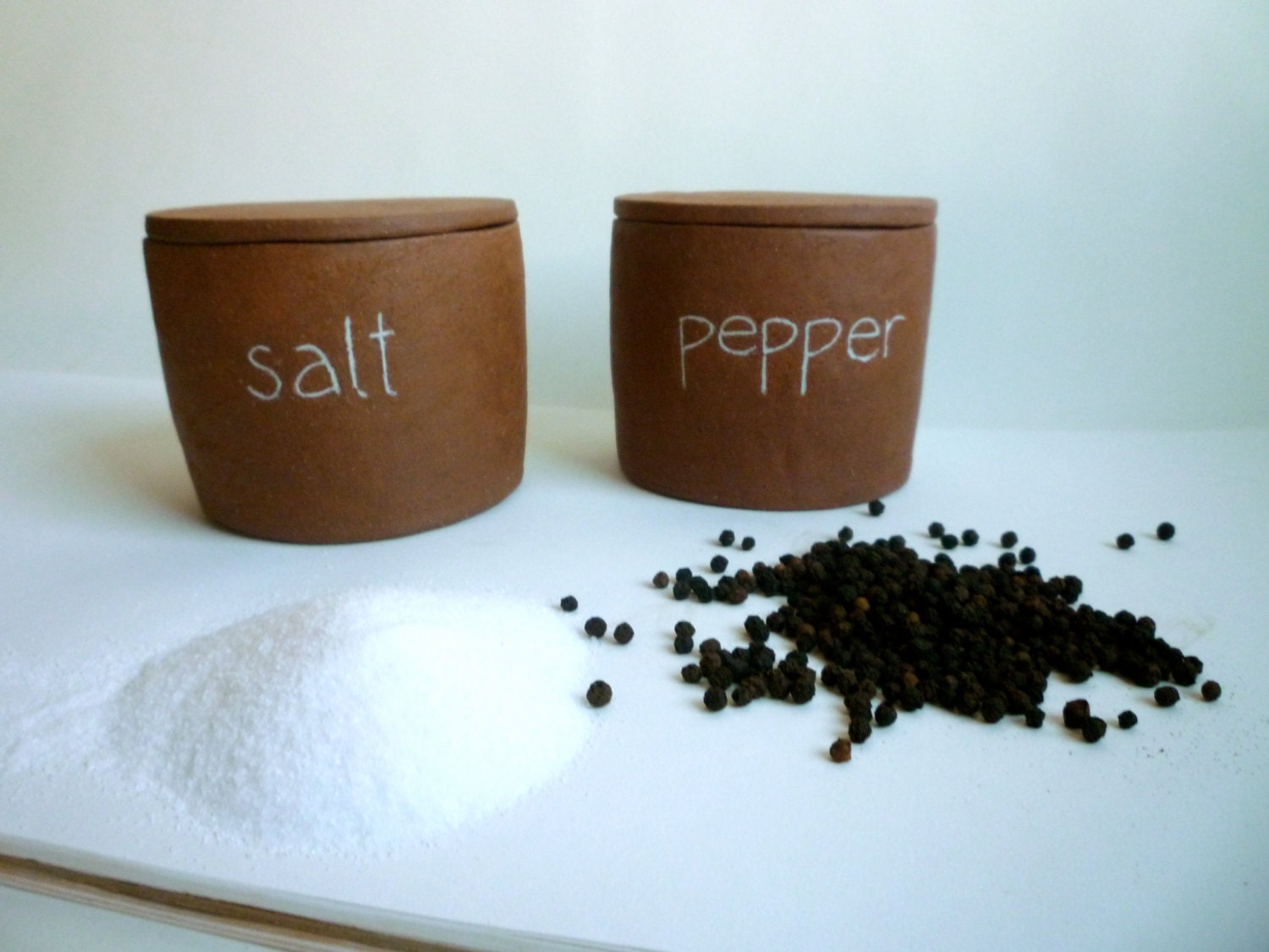 large salt and pepper cellars