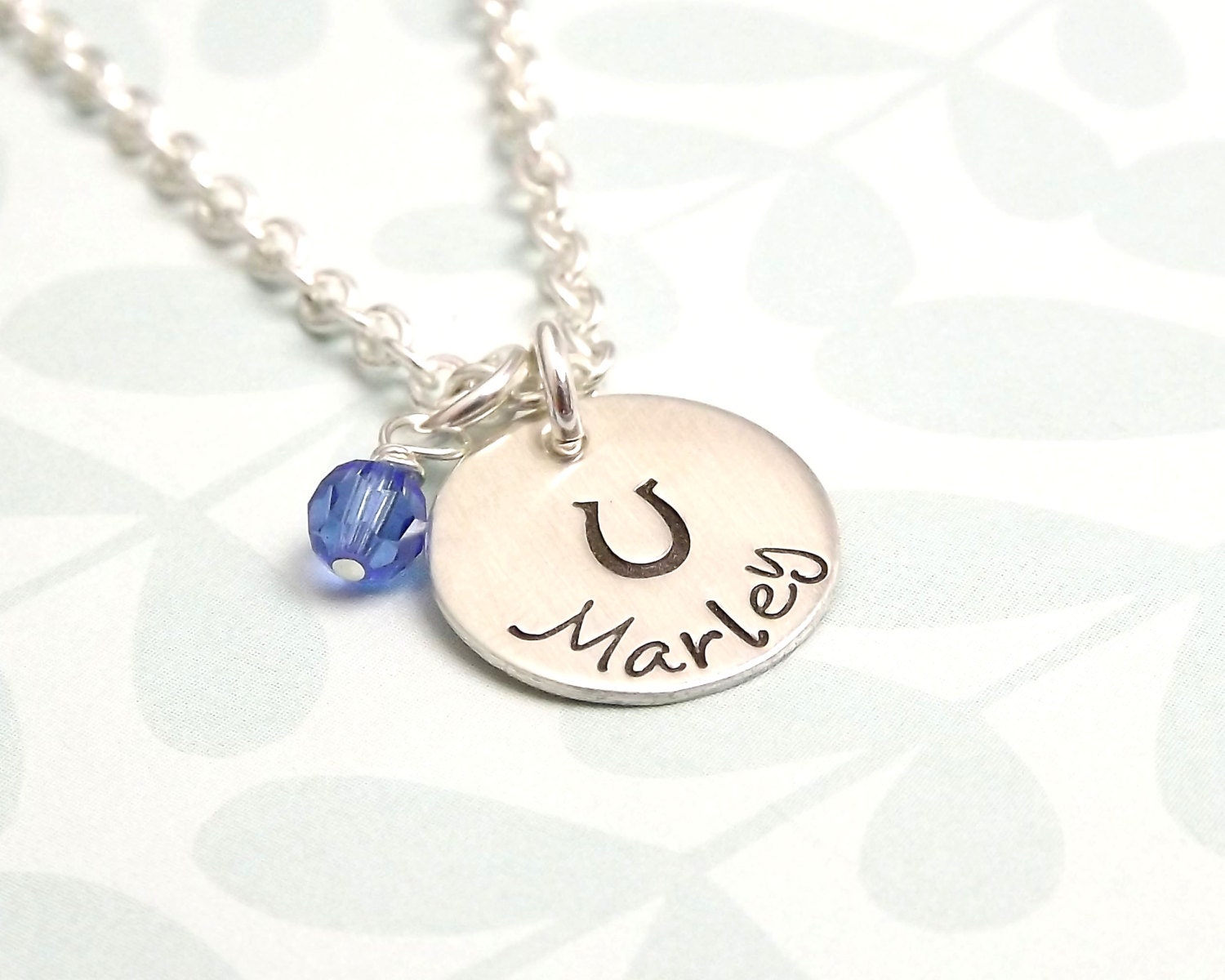 Little Diva Horseshoe Necklace - Hand Stamped Personalized