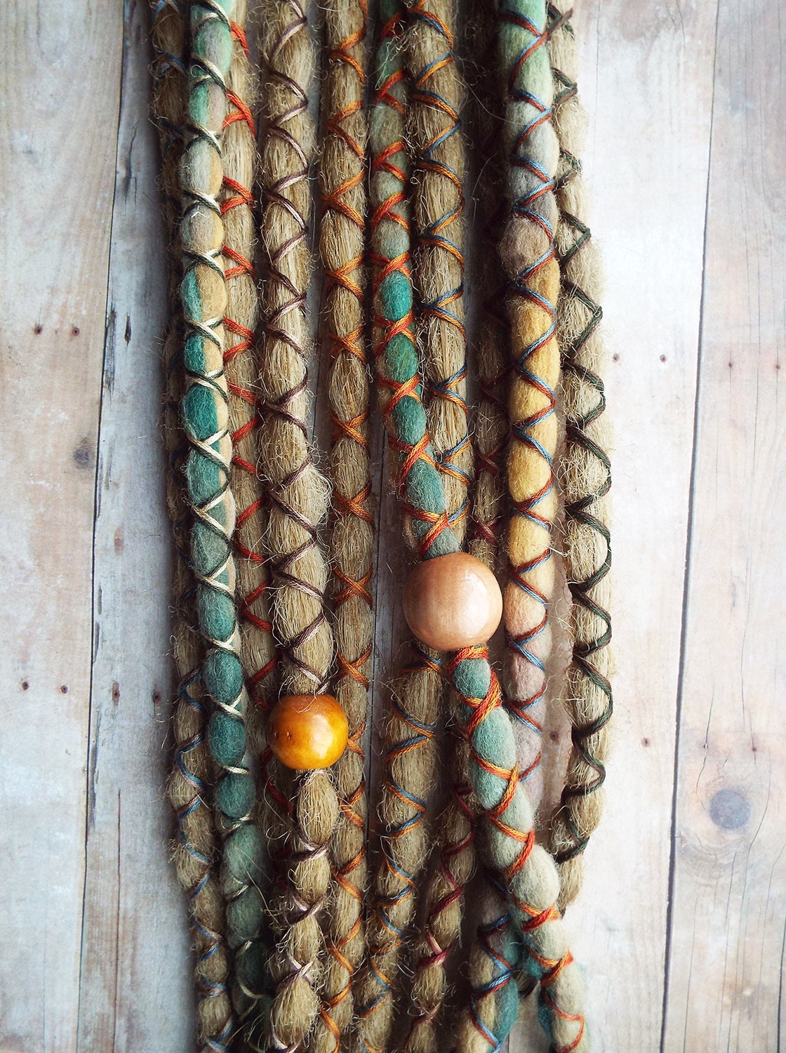 10 Custom Dreads Hair Wraps & Beads Bohemian Hippie Dreadlocks Tribal Falls Synthetic Boho Extensions Hair Accessories