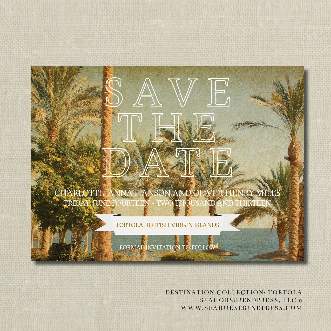 Save The Date - Tortola British Virgin Islands