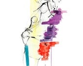 Trick // A3 Giclée print from an original // FASHION ILLUSTRATION