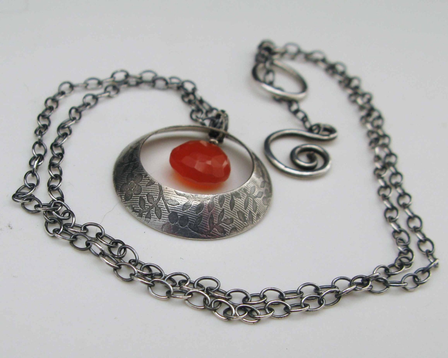 Sterling Silver Carnelian Necklace
