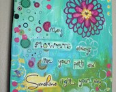 Irish Blessing Housewarming, Wedding Gift Original Painting, 8x10 Canvas, Mother's Day, Sunshine