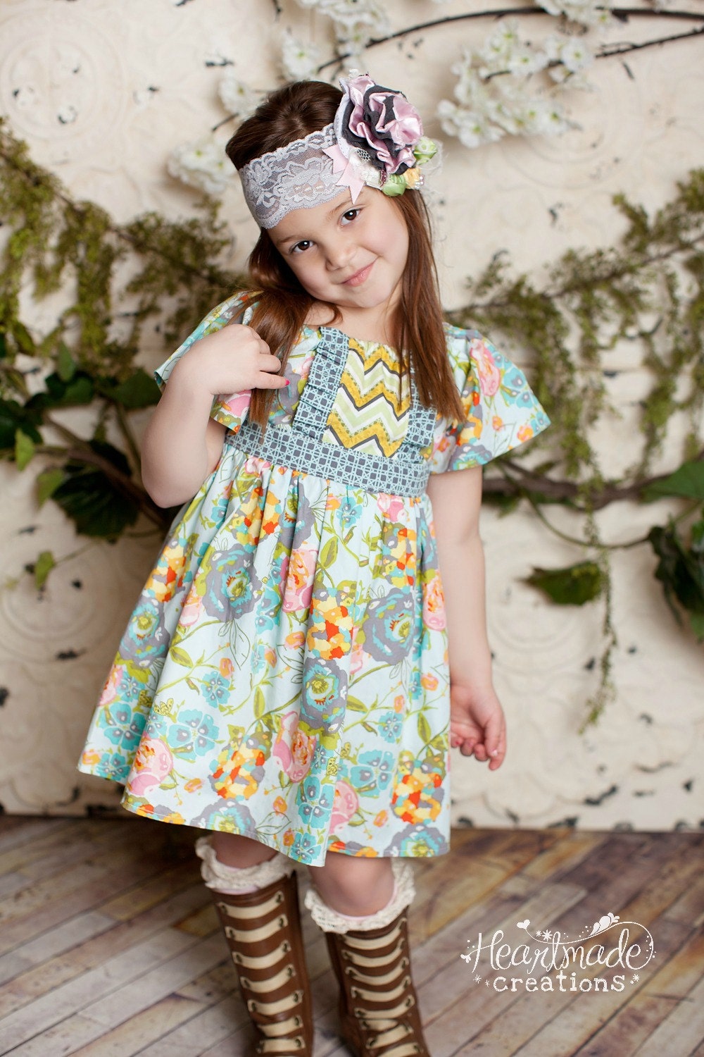 DRESS - "Lilly Belle" Peasant Dress - Sizes 6, 7/8 and 9/10