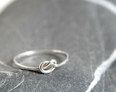 Sterling silver love knot ring - MADE TO ORDER