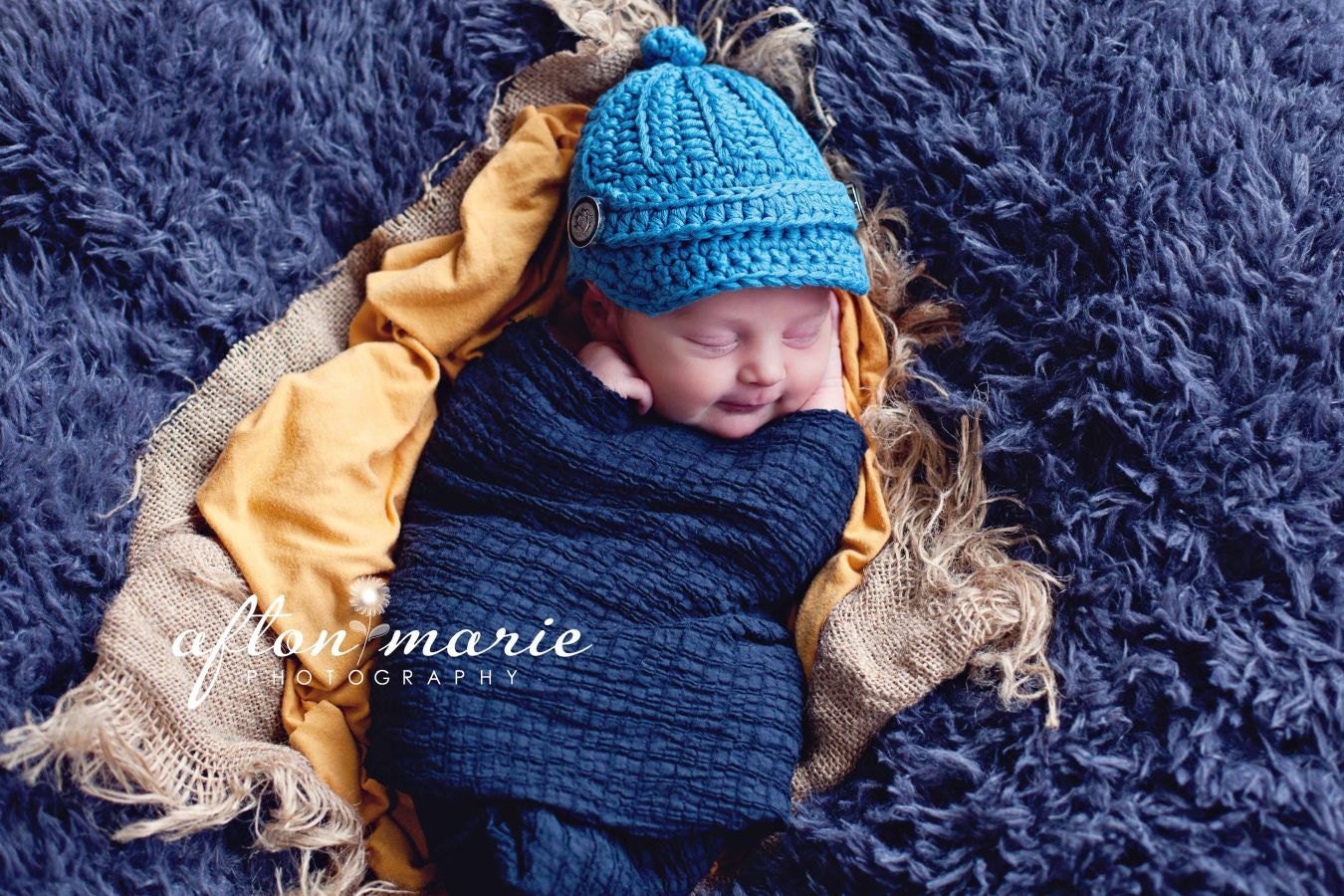 Crochet Hat PDF PATTERN Visor Trendy Newsboy Cap