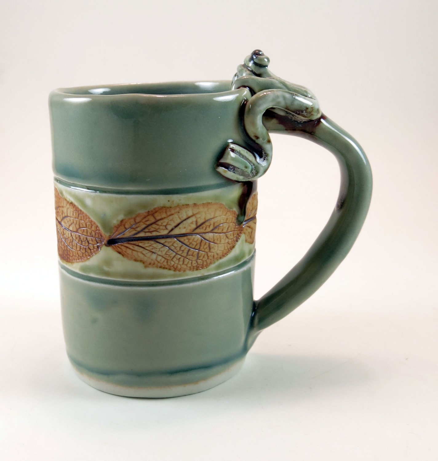 Ceramic Mug - Fossil Leaf - Coffee Mug - Tea Cup - 884