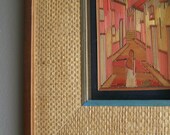 Vintage Mexican Straw Mosaic