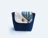 Hot air balloon Denim blue purse