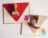 Circle or Heart Rubber Stamp