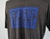 Crazy Burnout Vintage TShirt Insanely Paper Thin Soft Distressed Faded Black Gray Tee XL