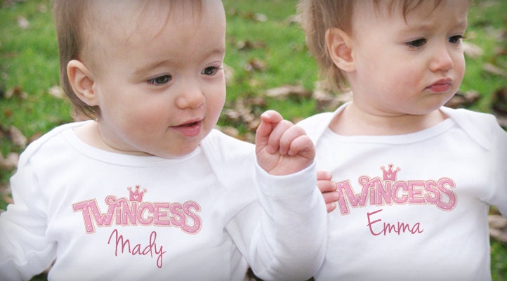 Twincess one-piece or tee (2-pack)
