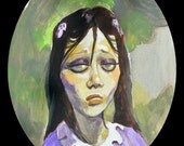 Mike Hoffman Monster Size Halloween Schoolgirl Print GHOULINA ADDAMS