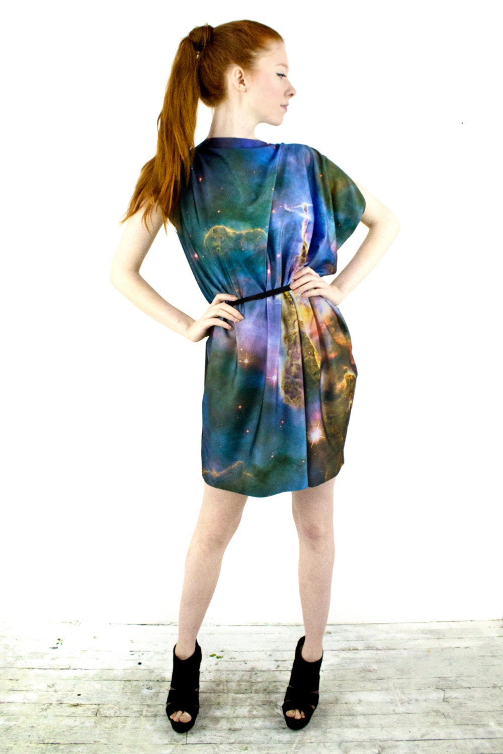 Mystic Mountain Nebula Spandex Dress