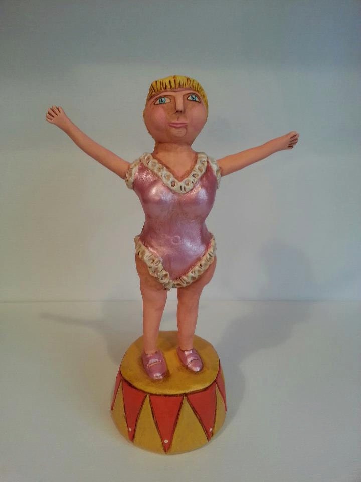 SALE enter SUMMER40 at checkout Rosa Leena Trapeze Artist OOAK Sculpture Robert Brawley Halloween Fanatic