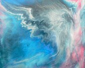 Contemporary Painting, Abstract Painting, "Free Fall", 12x12" Original Acrylic