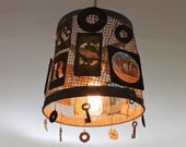 hanging light, one-off, recycled objects