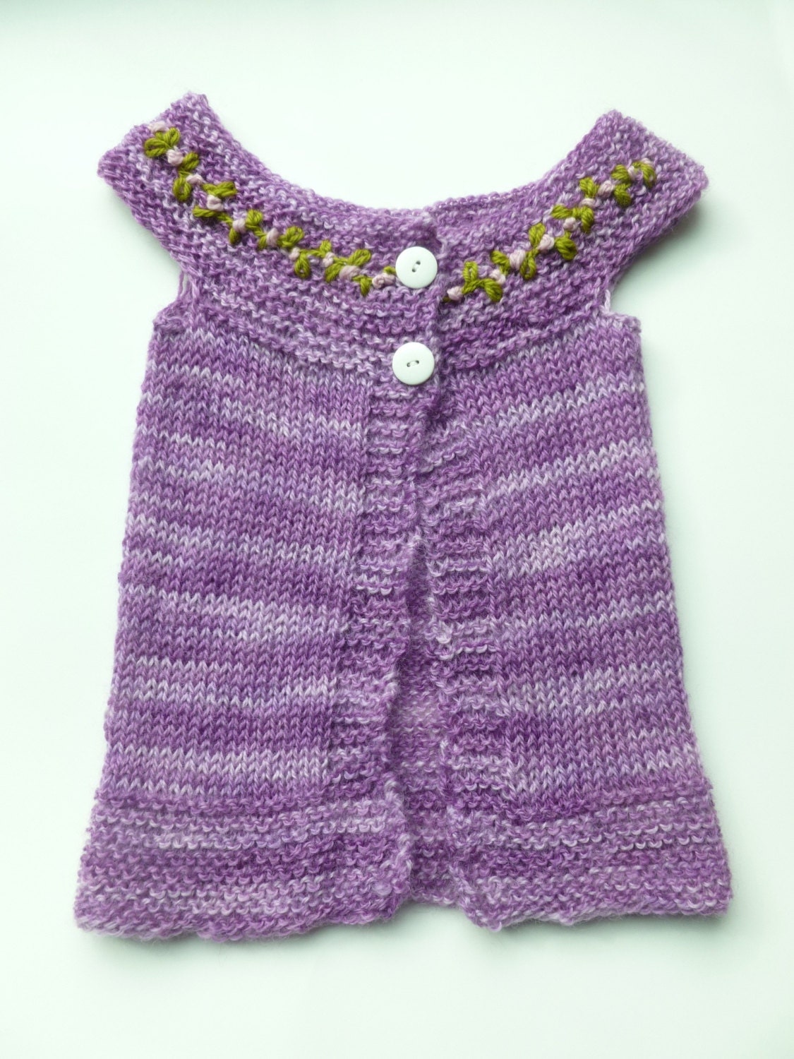 Hand knit wool vest size 2 years ready to ship