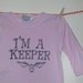 Sale Harry Potter Inspired I'm A Keeper and Golden Snitch Longsleeve Shirt, Pink 6-9 Months, Ready to Ship