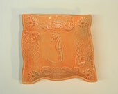 Peach Seahorse Trinket Dish