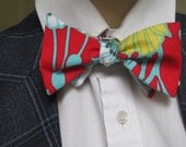 Bow Tie Bright Red Floral