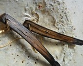 Torched Oak Dangle Earrings - Spring Fashion - Rustic Wood Jewelry - One of a Kind