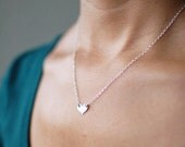 Spring Sale / Sterling Silver Heart Necklace Recycled Eco Friendly Ethical Handmade in Seattle Jewelry