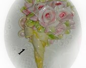 shabby chic handmade cabochon for jewelry scrapbooking cottage home decor Pink Roses