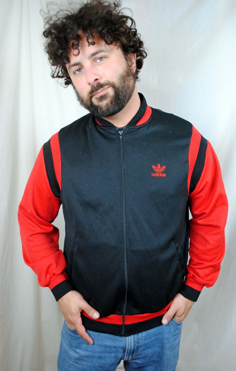 Vintage 80s Adidas Polyester Track Jacket