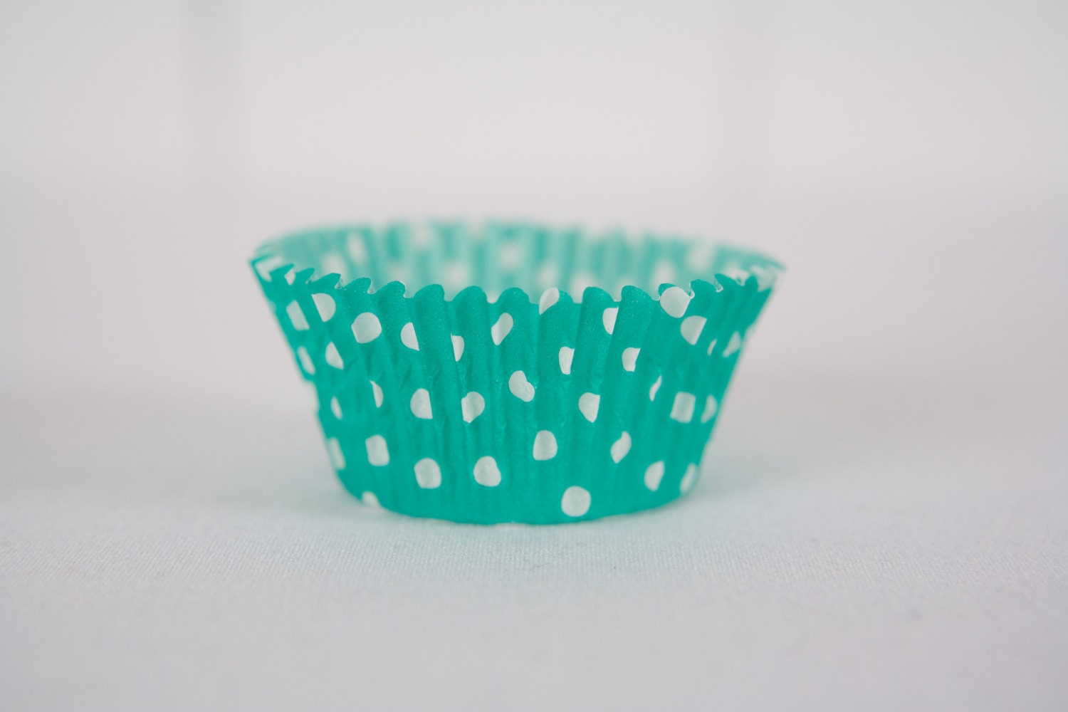 24 Cupcake Liners - Teal and White Polka Dot - Teal Polka Dot Cupcake Liner Il_170x135