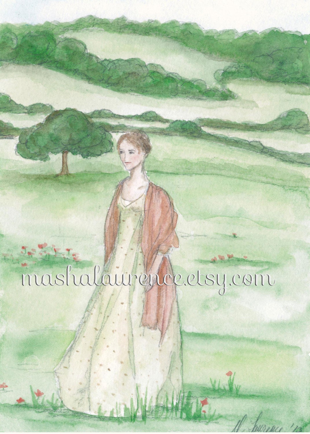 Among the hills.  Jane Austen.  Pride and Prejudice. Sense and Sensibility. Persuasion. Northanger Abbey.