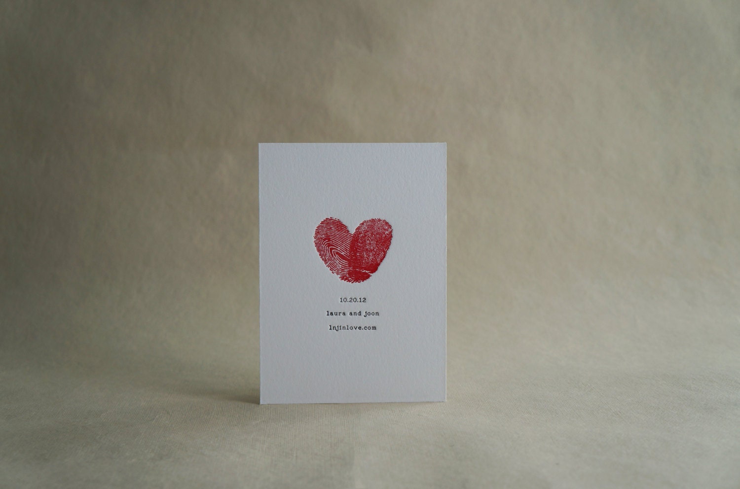 Fingerprint Letterpress Save the Date