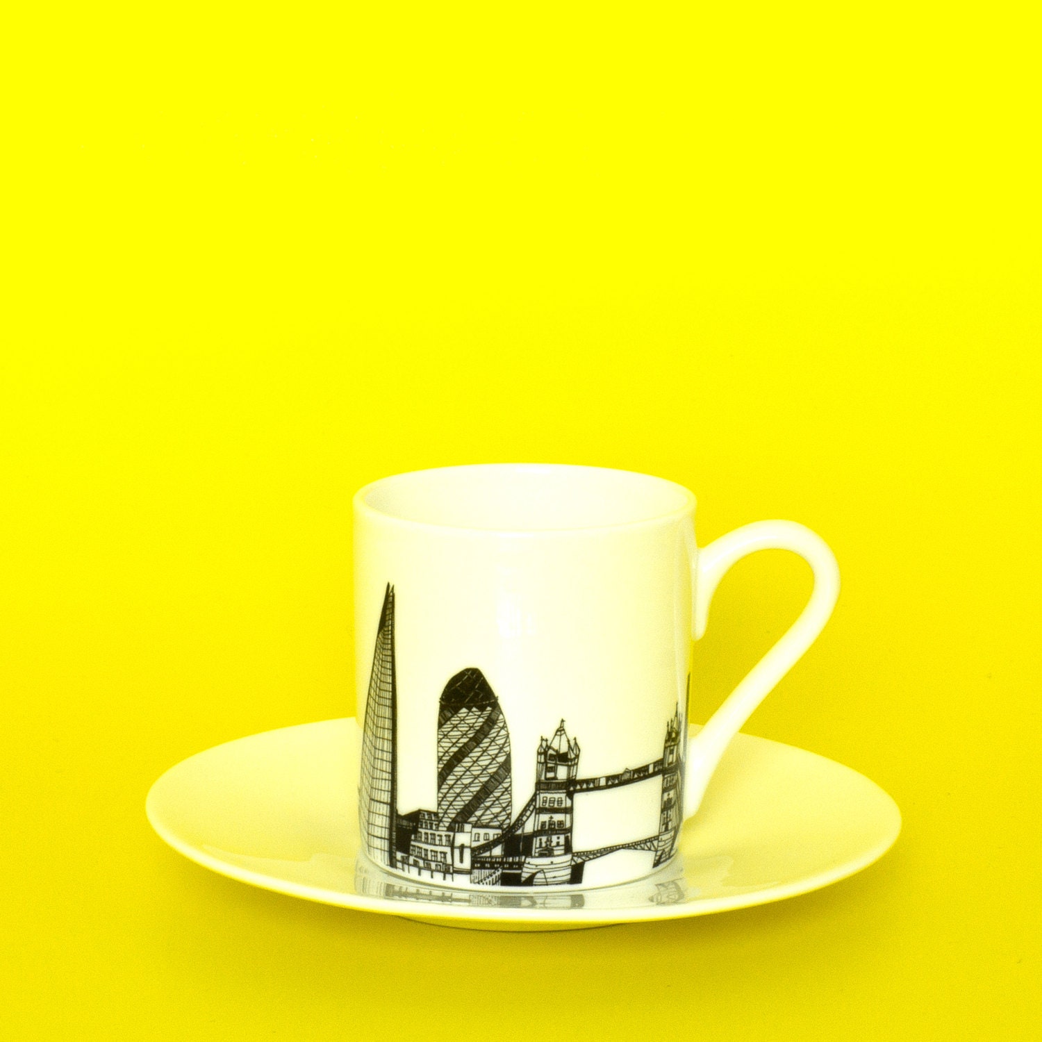 London Skyline Espresso Cup and Saucer (set of 4)